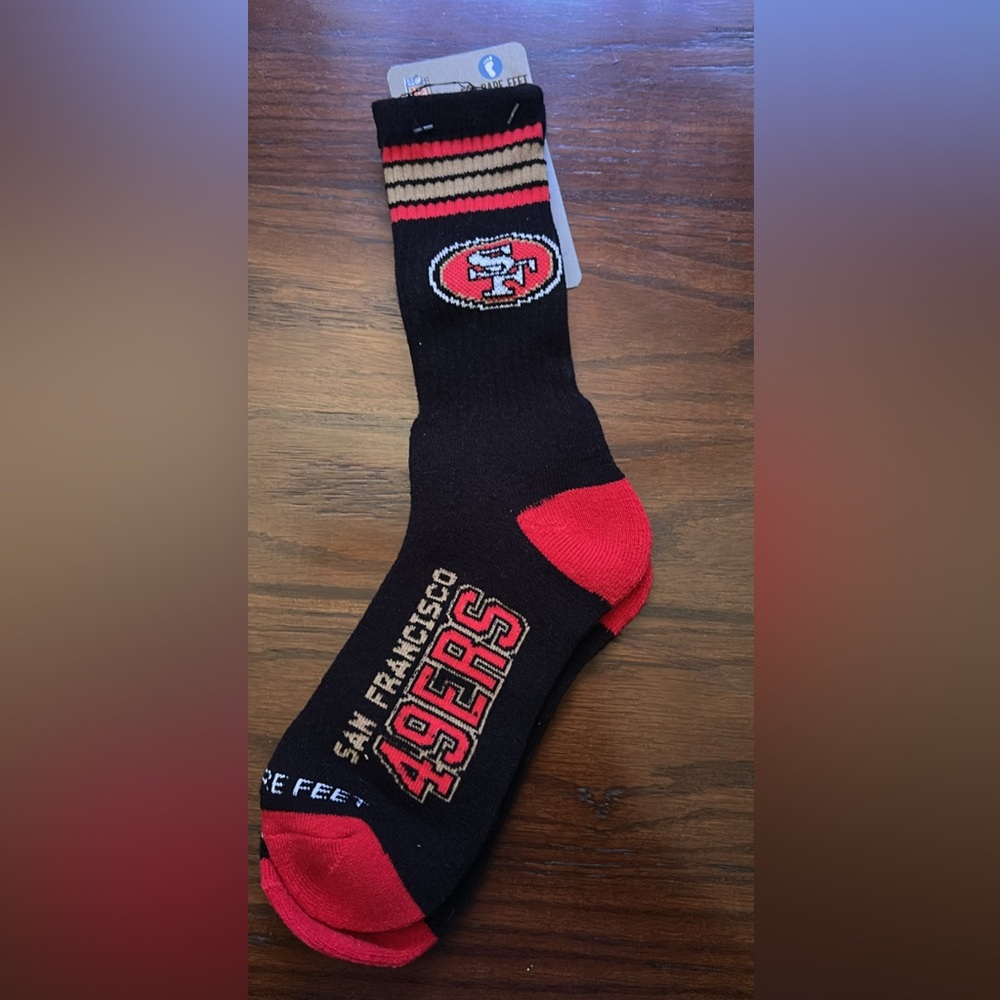 San Francisco 49ers Black and Red Socks